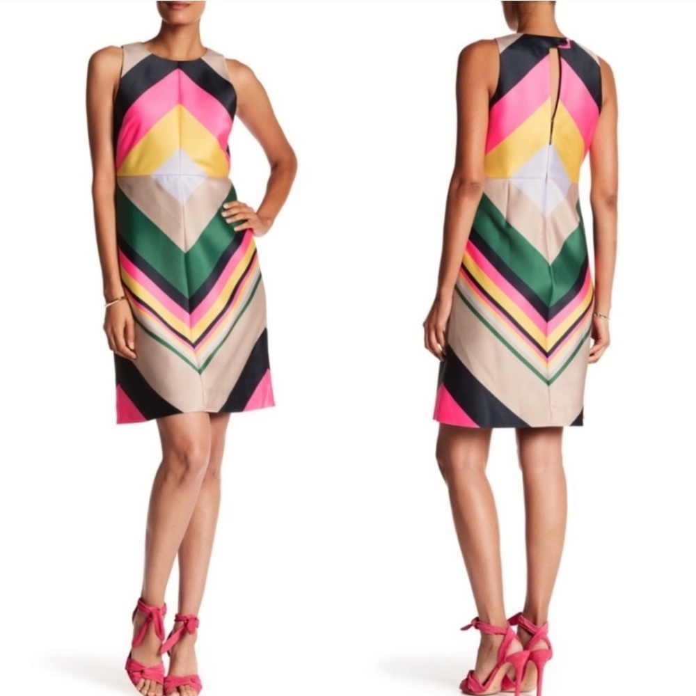 🌹JCrew Bright Multi-colored Sheath Cocktail Dress